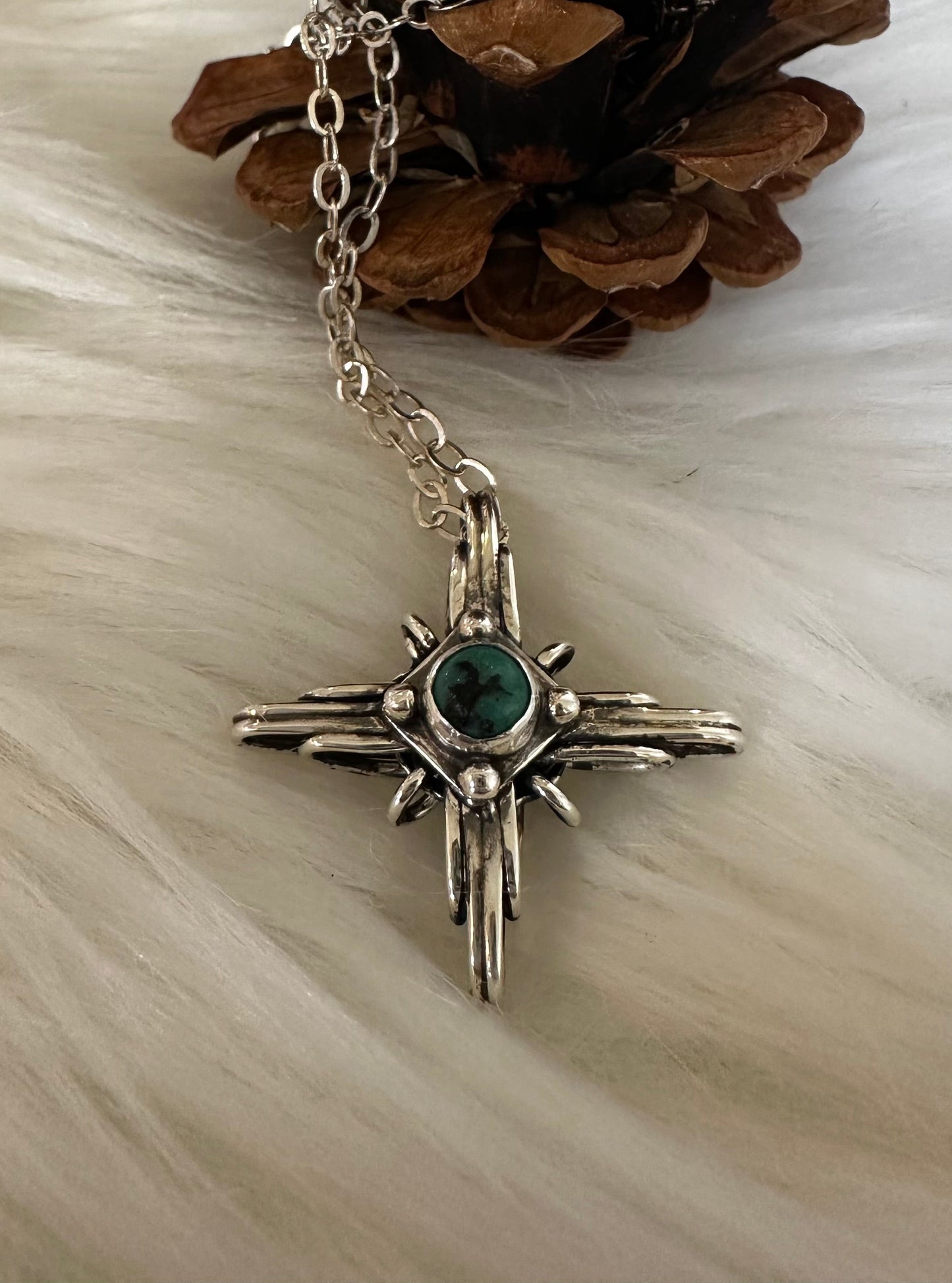 Sterling Silver Zia Pendant