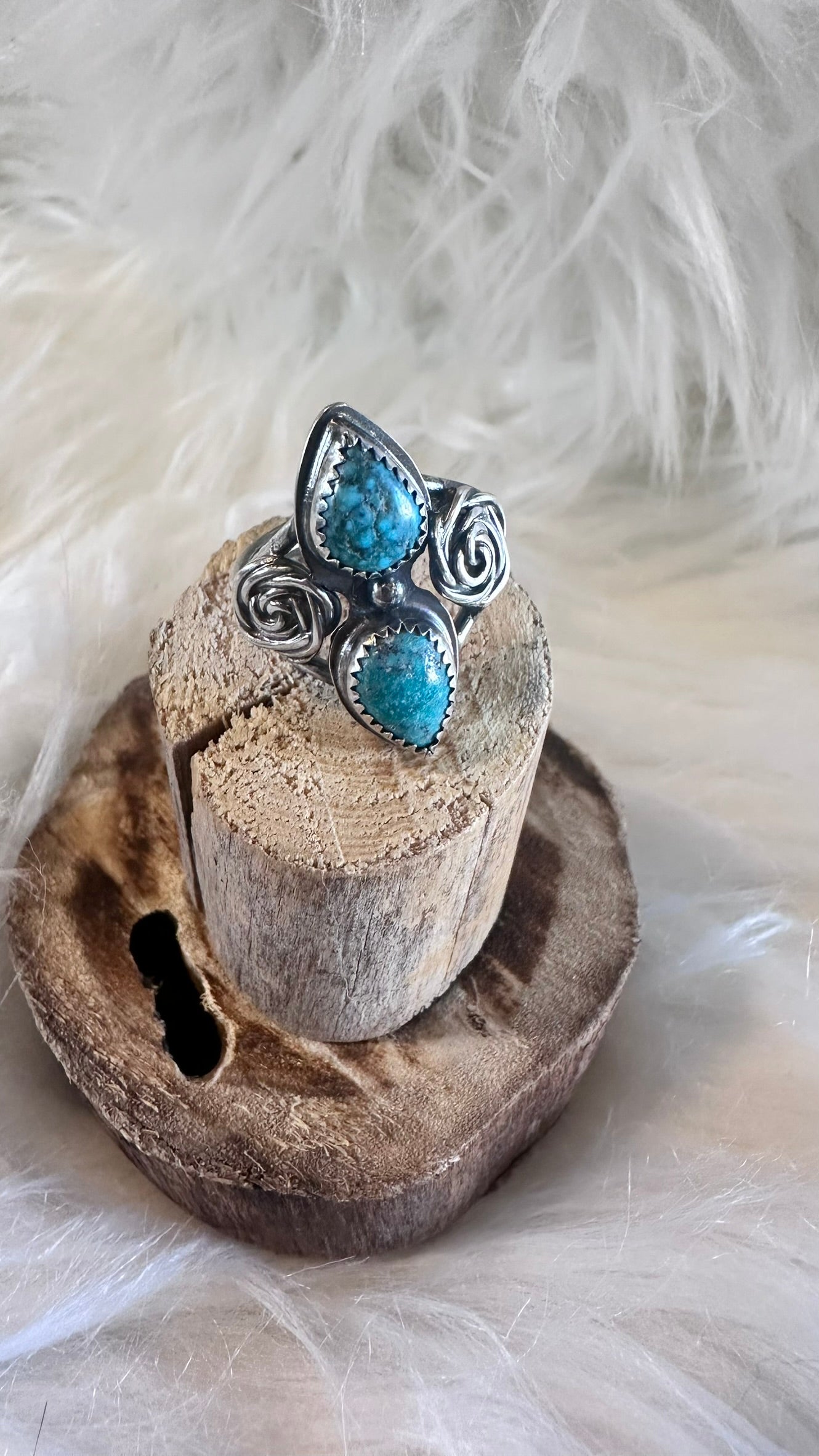 Tear drop Turquoise Sterling Silver Ring