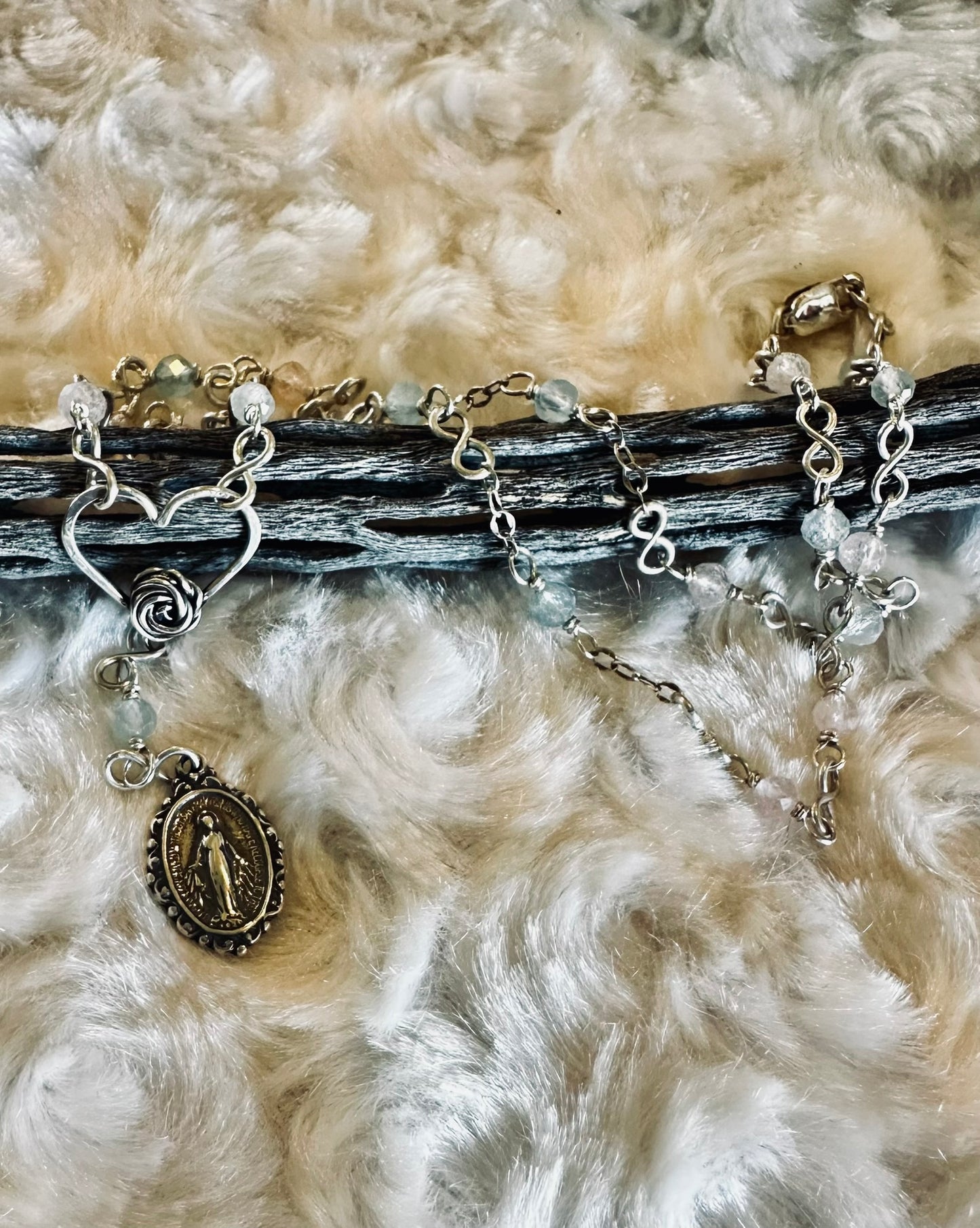 Miraculous Medal Rosary Necklace