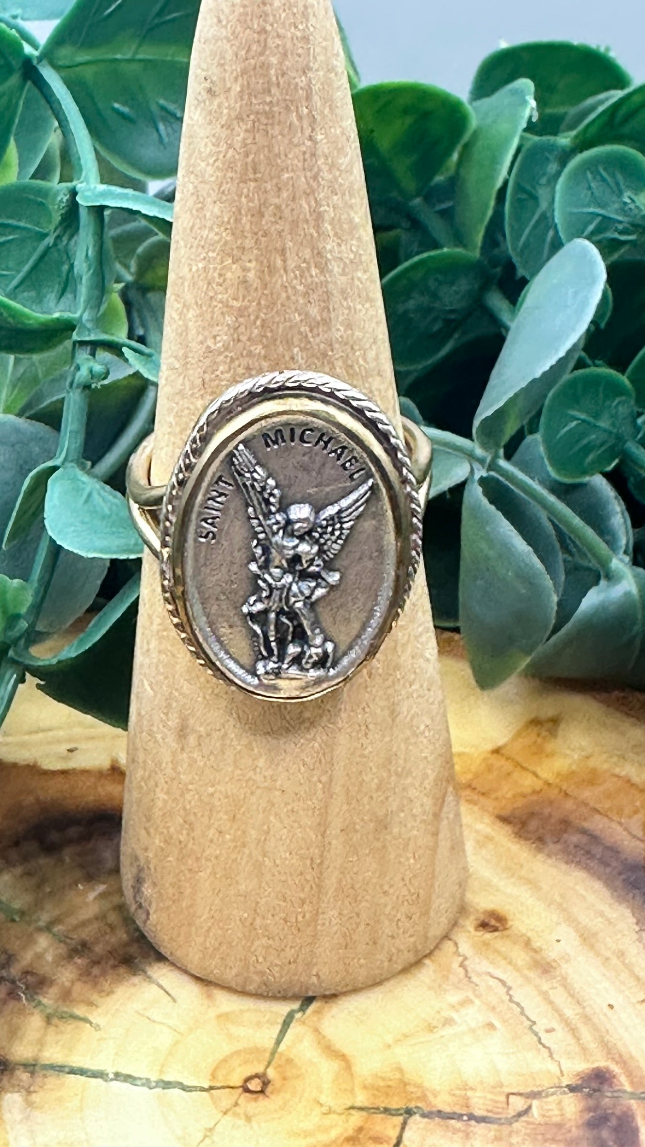 Archangel St. Michael Brass Ring