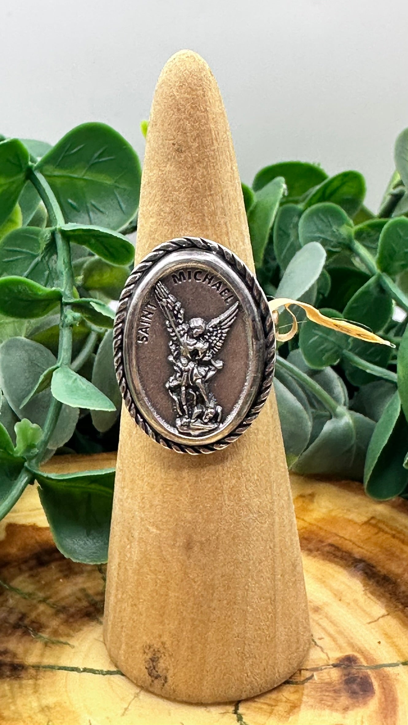 Braided Sterling silver Archangel St. Michael Ring