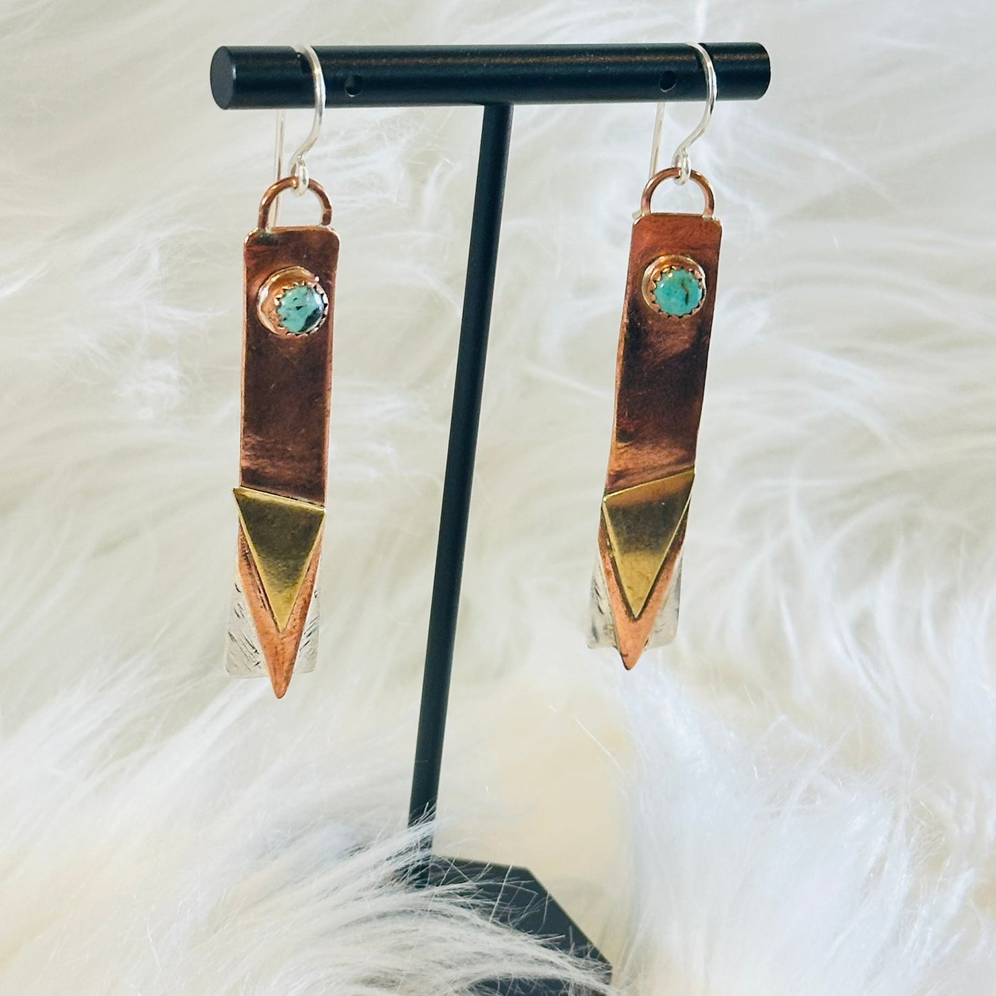Turquoise & Tricolor Earrings