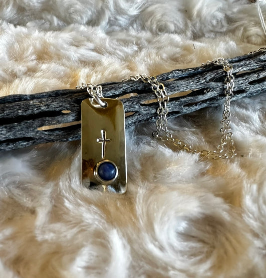 Sterling Silver Cross Embossed Pendant