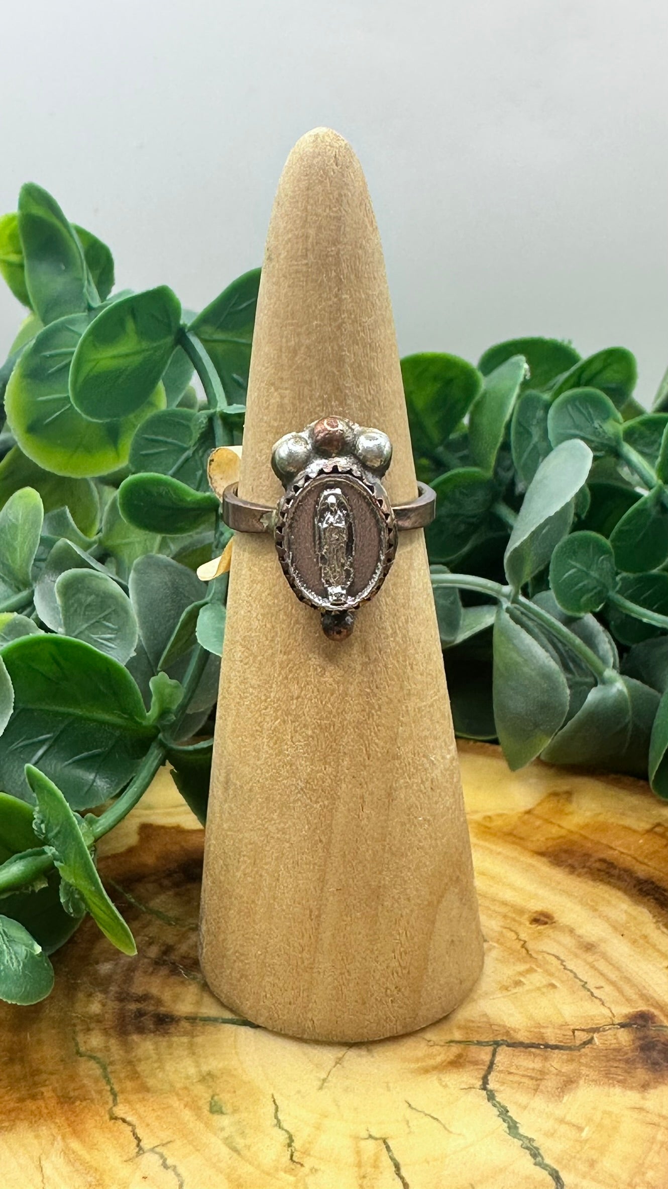 Petite Our Lady of Guadalupe Copper ring