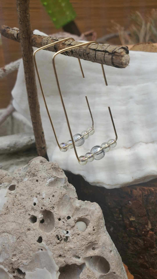 Rectangle thread Earrings