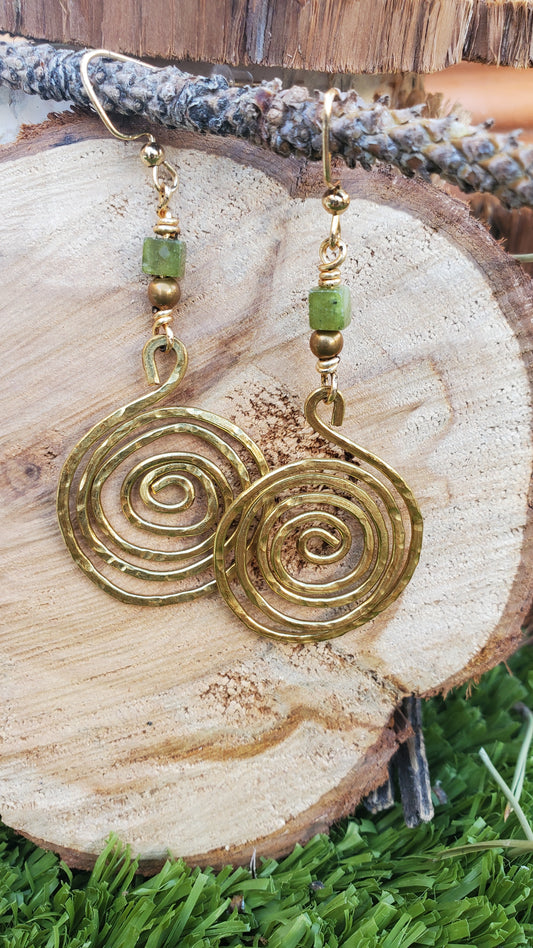 Jade Swirl Earrings