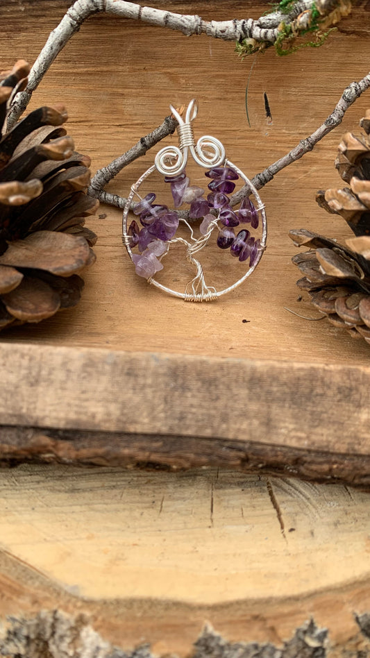 Amethyst Tree of Life pendant