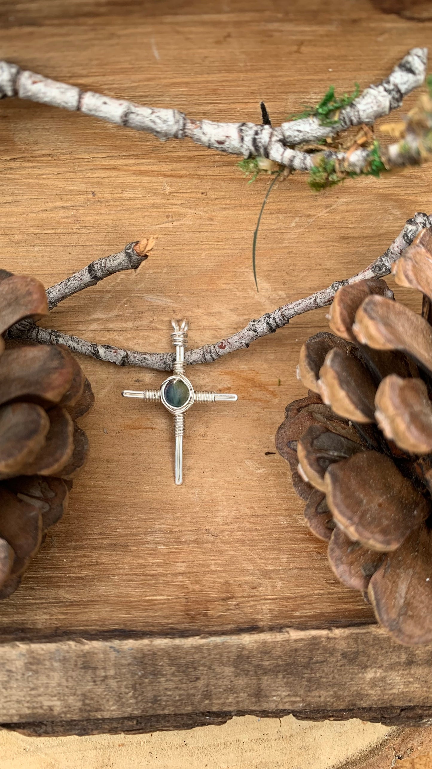 Red Kyanite Cross pendant